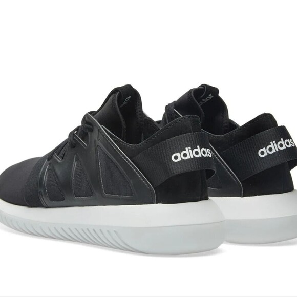 Adidas Tubular Viral Core Black White Sneakers Size 8 Comfy Running Exercise - Picture 1 of 6